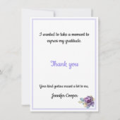 Lila Magnolien von Ihrem Schreibtisch aus als pers Dankeskarte (Rückseite)