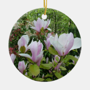 Lila magnolische Blume Osterfeiertage Keramikornament