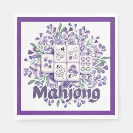 Lila Mahjong-Steine Serviette