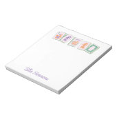 Lila Mahjong Tiles Notepad, Personalisiert Notizblock (Rotiert)