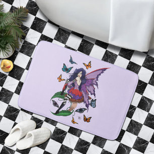 Lila Mairy Mushroom Butterflies Badematte