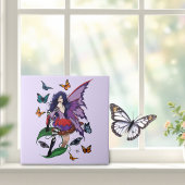 Lila Mairy Mushroom Butterflies Fliese