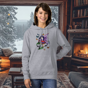 Lila Mairy Mushroom Butterflies Hoodie