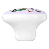 Lila Mairy Mushroom Butterflies Keramikknauf (Seitenansicht)