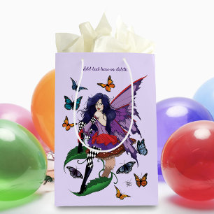 Lila Mairy Mushroom Butterflies Mittlere Geschenktüte