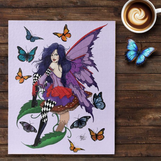Lila Mairy Mushroom Butterflies Puzzle