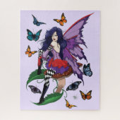 Lila Mairy Mushroom Butterflies Puzzle (Vertikal)