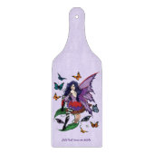 Lila Mairy Mushroom Butterflies Schneidebrett (Vorderseite)