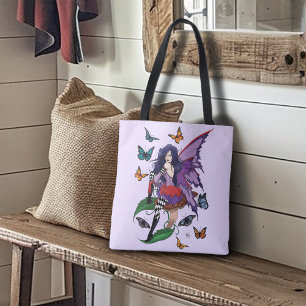 Lila Mairy Mushroom Butterflies Tasche