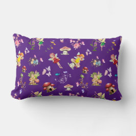 Lila Mairy Mushroom House Themed Lendenkissen