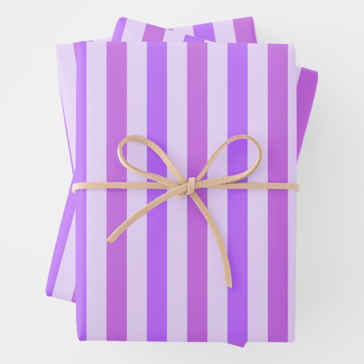 Lila Majestät: Gestripptes Geschenk Geschenkpapier Set (Beispiel)