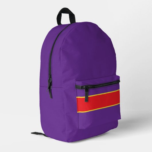 Lila Major Bedruckter Rucksack (Rückseitige Ecke links)