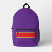 Lila Major Bedruckter Rucksack (Vorderseite)