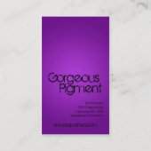 Lila "Make up Artist Palette Business Card" Visitenkarte (Rückseite)