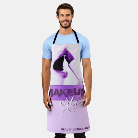 Lila Makeup Artist Schürze (Getragen)