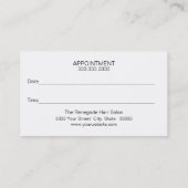 Lila Makeup Artist und Friseur Terminkarte (Rückseite)