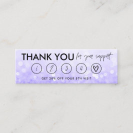 Lila Makeup Hair Dankeschön Loyalty Card Mini Visitenkarte