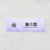 Lila Makeup Hair Dankeschön Loyalty Card Mini Visitenkarte (Rückseite)