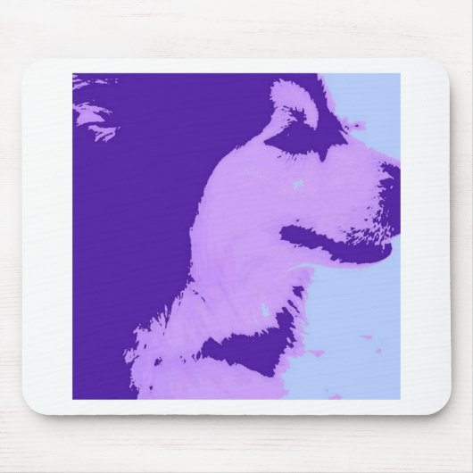 Lila Malamute Pop Art Mousepad (Vorne)