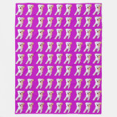 Lila maltesischer Hund Niedlich White Cuddle 4Wins Fleecedecke (Vorderseite)