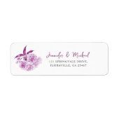 Lila Malvenblüten Hochzeit Wasserfarbe (Vorne)