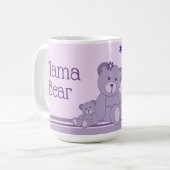 Lila Mama Bär Kaffeetasse (Vorderseite Links)
