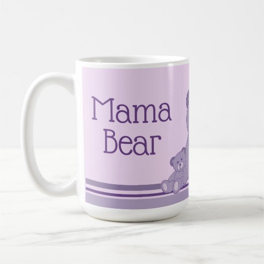 Lila Mama Bär Kaffeetasse (Links)