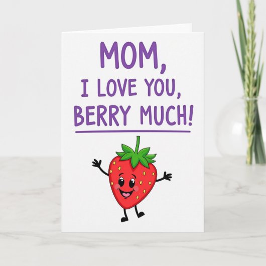 Lila Mama ich liebe dich Karte (Vorderseite)