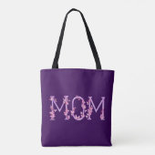 Lila Mama mit Orchideenbeutel verdreht Tasche (Rückseite)