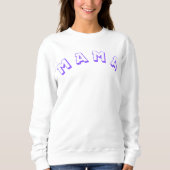 Lila MAMA Monogramm Pullover (Vorderseite)