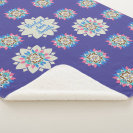 Lila Mandala 60 x 80 Sherpa-Decke Sherpadecke