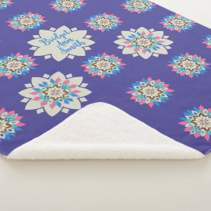 Lila Mandala 60 x 80 Sherpa-Decke Sherpadecke
