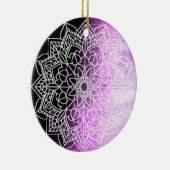 Lila Mandala Abstrakt Schöne Weihnachten Keramik Ornament (Rechts)