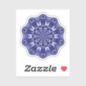 Lila Mandala Aufkleber (Blatt)