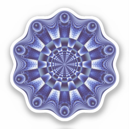 Lila Mandala Aufkleber (Vorderseite)