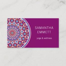 Lila Mandala Beruflich Yoga Business Card Visitenkarte