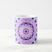 Lila Mandala Boho Geometrisches Muster Gemütlich Kaffeetasse (Mittel)