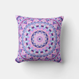 Lila Mandala Boho-Homedekor Geometrisches Muster Kissen