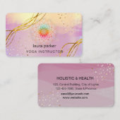 Lila Mandala Boho Meditation Holistischer Yoga Visitenkarte (Vorne/Hinten)