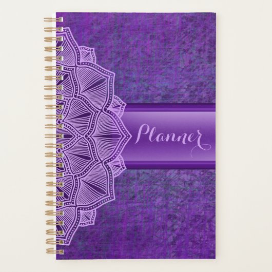 Lila Mandala Boho Planner Planer (Vorderseite)