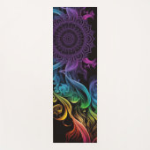 Lila Mandala Bold Black Colorful Chakra Yogamatte (Vorderseite)
