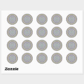 Lila Mandala Classic Round Sticker (Blatt)