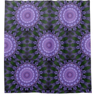 Lila Mandala Duschvorhang