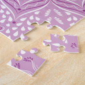 Lila Mandala Elegante Lotus Blume Puzzle (Seite)