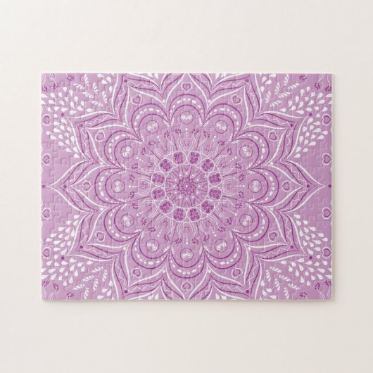 Lila Mandala Elegante Lotus Blume Puzzle (Horizontal)