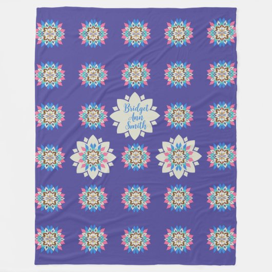 Lila Mandala Fleece 60 x 80 (Vorderseite)