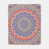 Lila Mandala Fleecedecke (Vorderseite)