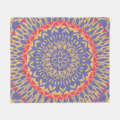 Lila Mandala Fleecedecke (Vorderseite (Horizontal))