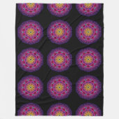 Lila Mandala Fleecedecke (Vorderseite)