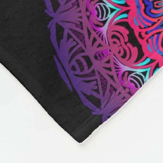 Lila Mandala Fleecedecke (Ecke)
